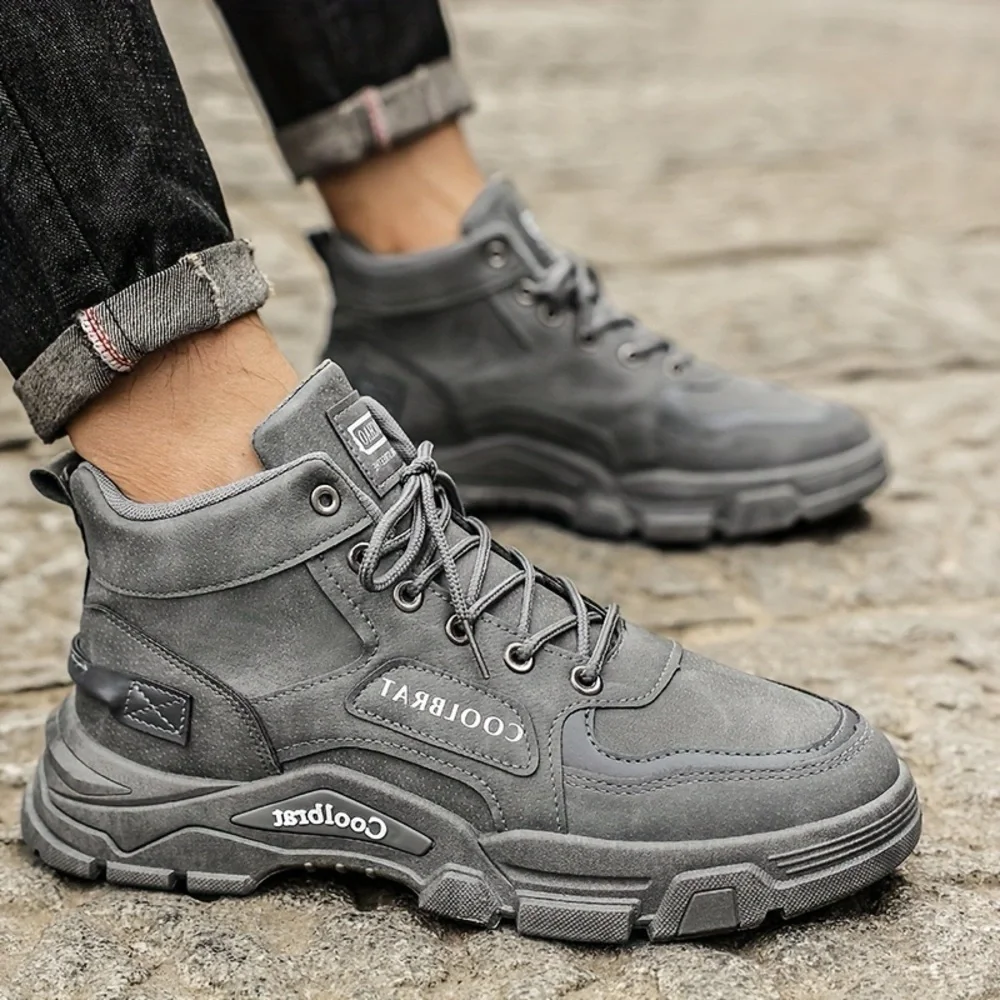 Juosiy Work Boots for Men Lightweight Casual Leather